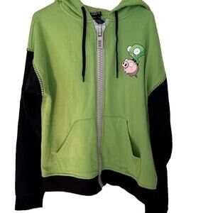 Invader Zim GIR cosplay hoodie jacket top Size LG official licensed